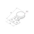 画像2: 真鍮ガラスドア用ヒンジ（丁番）壁取付けタイプ (2)