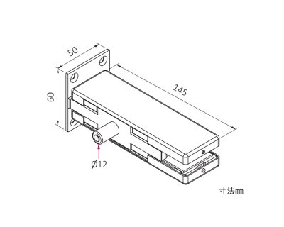 画像2: ピボット付壁ガラスサポート